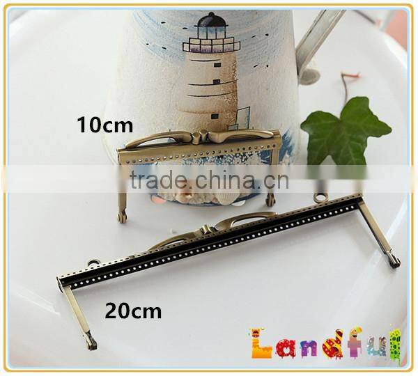 Antique Bronze Kiss Lock Sew In Bag Supplies Purse Frame Handbag Frame