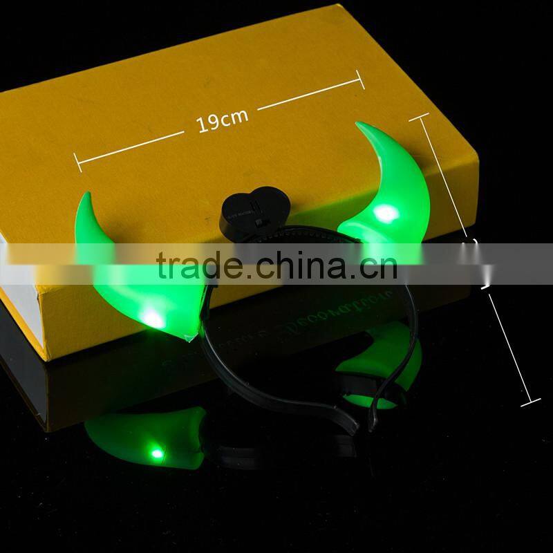 Halloween party colorful led Hair band lashing ox horns hair band