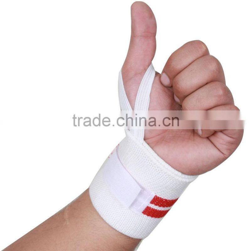 18" Heavy Duty Wrist Wrap (WHITE) by GYM MATE