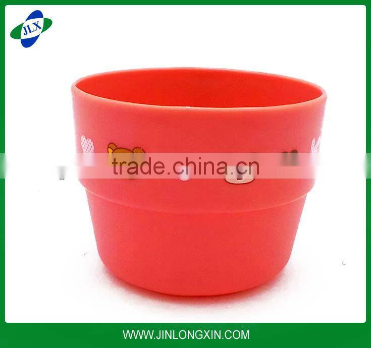 plastic flower cup red cute bottle cup for kids