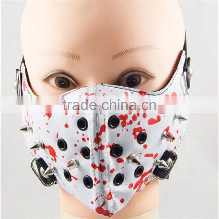 female rivet punk rock Harajuku leather biker party halloween full face masks