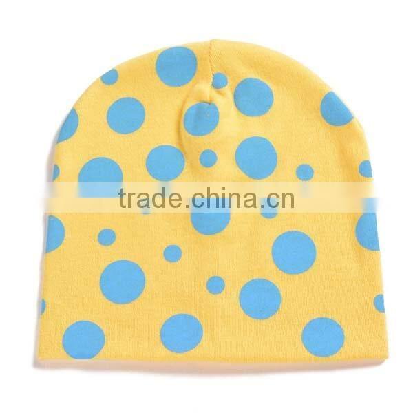 spring&summer korea style 100%cotton cute boys&girls dots pattern baby dress hats