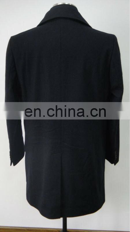 Black winter long mens trench coat