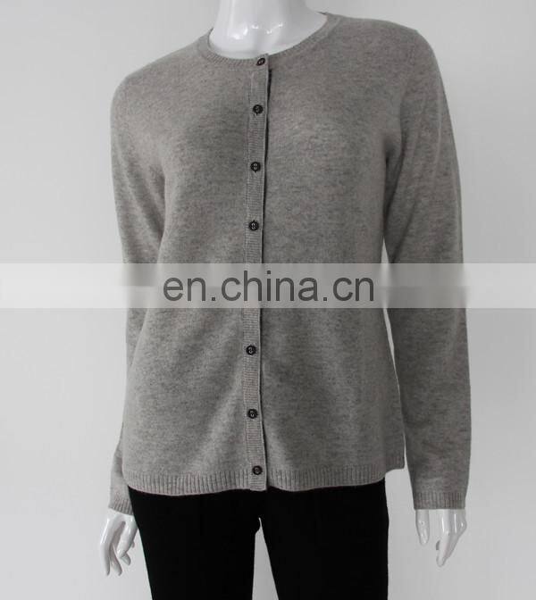 Sharrefun fashion popular style 12GG plain knit ladies cashmere ponchos with button