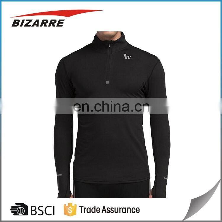 Quick dry sports tights men long sleeve t shirts wholesale gym wear with high quality