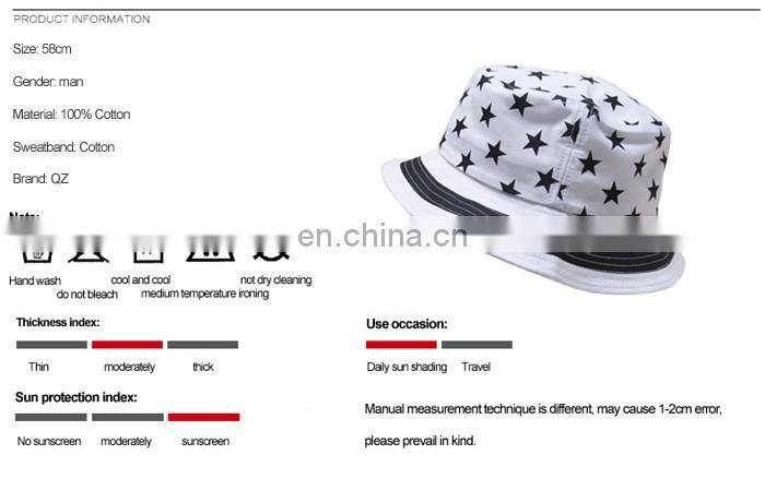 Custom cotton bucket hat printed plain bucket hat