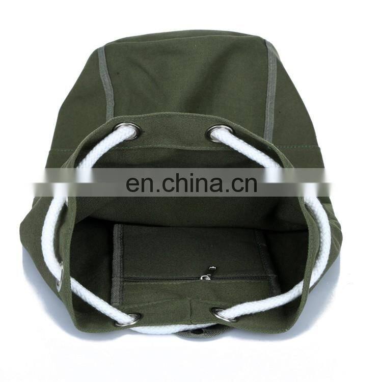 Canvas Duffel Cylinder Luggage Bag Travel Gym Backpack Bucket Backpack