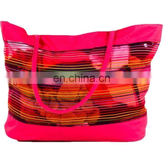 Large Mesh Tote Beach Bag Shopping Grocery Shoulder Handbag