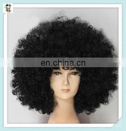 Cheap Colors Synthetic Party Sports Fan Big Curly Afro Wigs HPC-0014