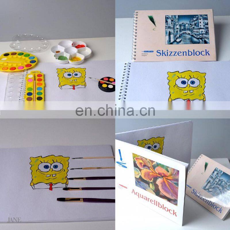 98gsm 80 sheets tape bound coloured cover A3 Sketch pad Sketchbook Hardbound Sketch Book