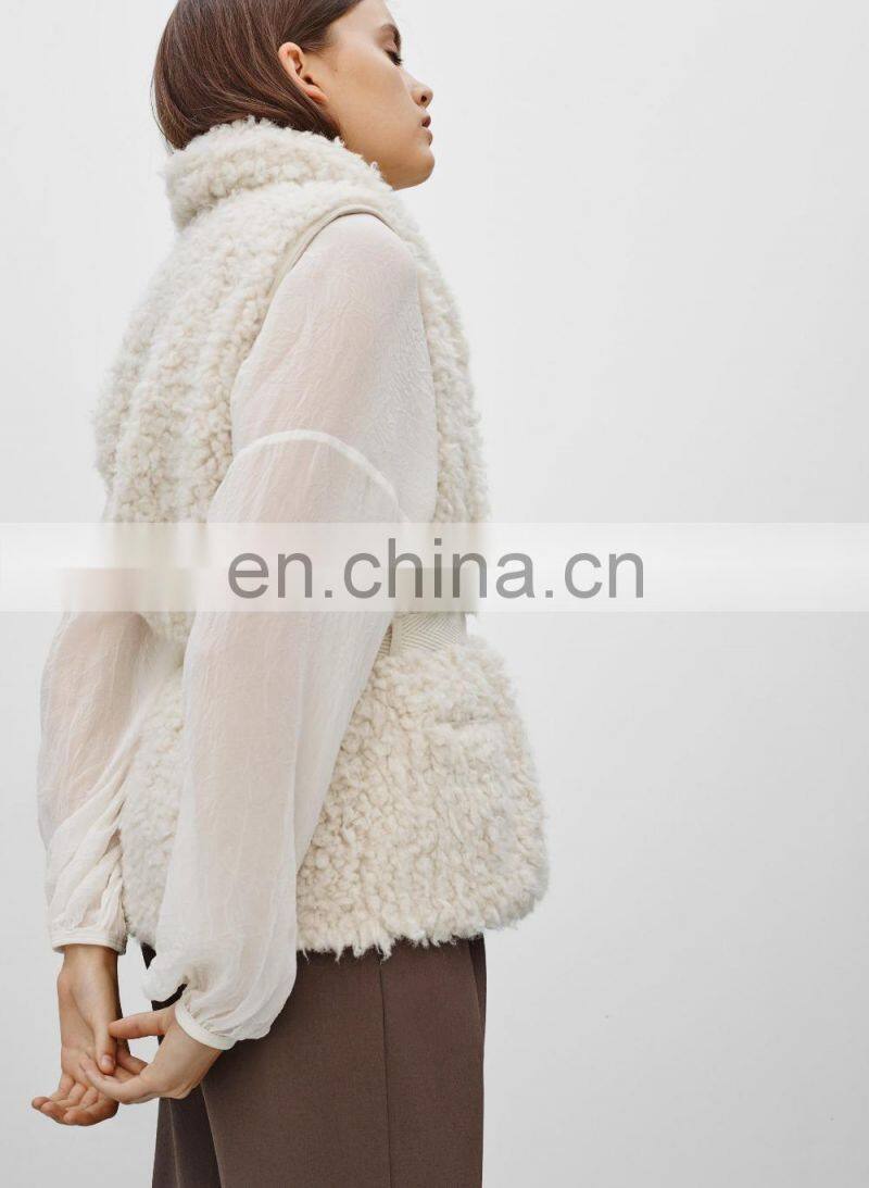 Wholesale Urban Clothing China Sherpa Waistcoat Ladies Thermal Vest Winter NT6795