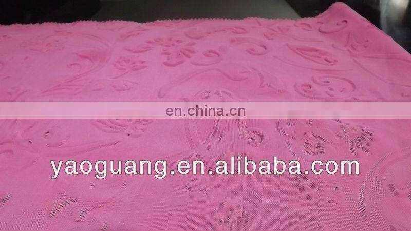 Knit 100%polyester embossing fabric for Lady dress