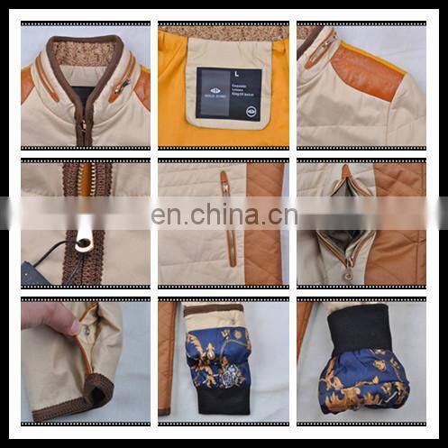 2015 fashion gentle men double insert pocket winter jacket