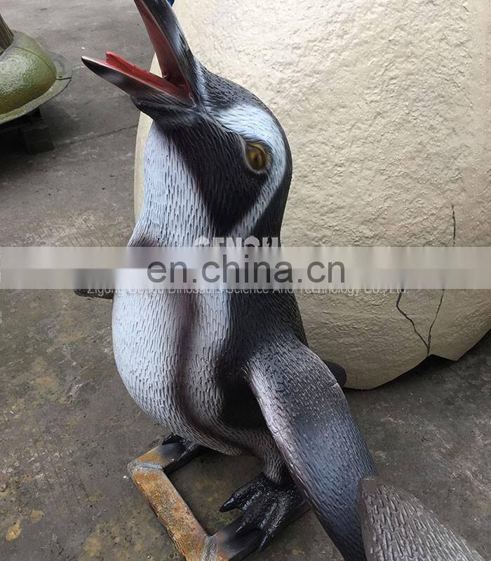 3D Fiberglass Penguin Statue Realistic Penguin Sculpture