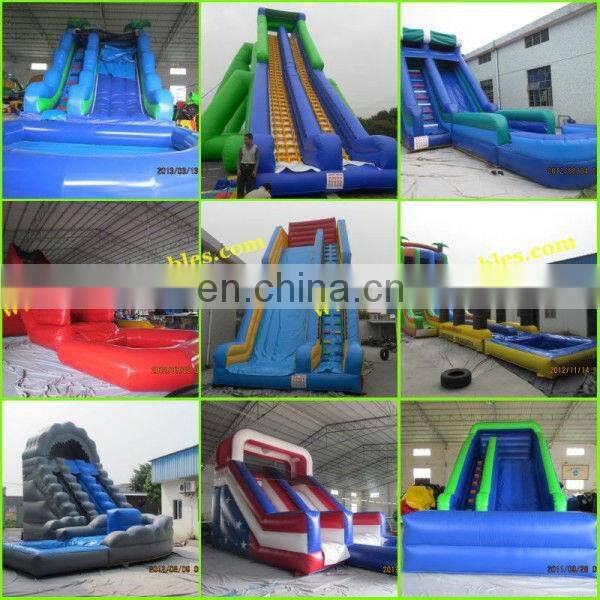 Giant inflatable water slide blue inflatable water slide for kids and adults