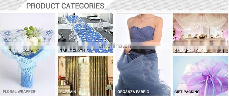 new design flocking any patterns chair sash made by organza fabric