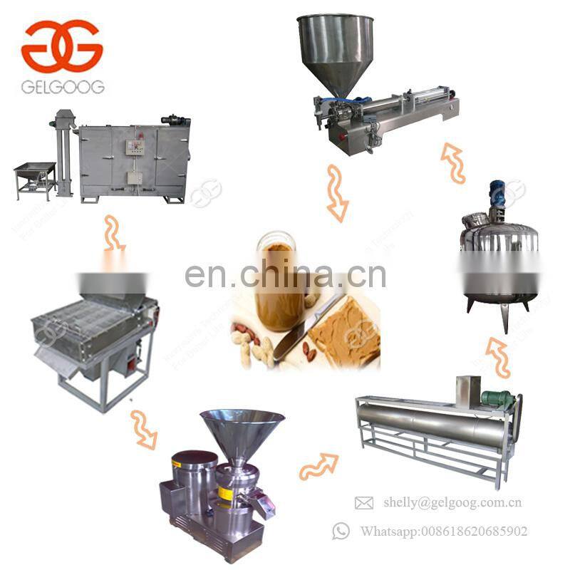 Sesame Melon Seeds Macadamia Nut Roasting Peeling Machinery Production Line Peanut Paste Making Machine