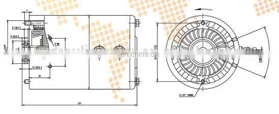 114mm brush motor electric for car