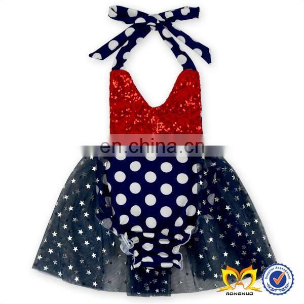 Girl Pageant Dress Made In China One Piece Girl Party Dress Royal Blue Baby Sequin Wedding