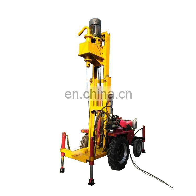150m deep good price small portable tractor mounted water well drilling rig