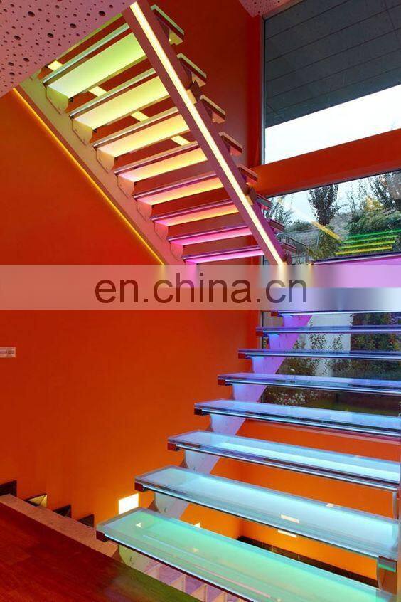 Customized safety toughened laminated glass staircases stairway