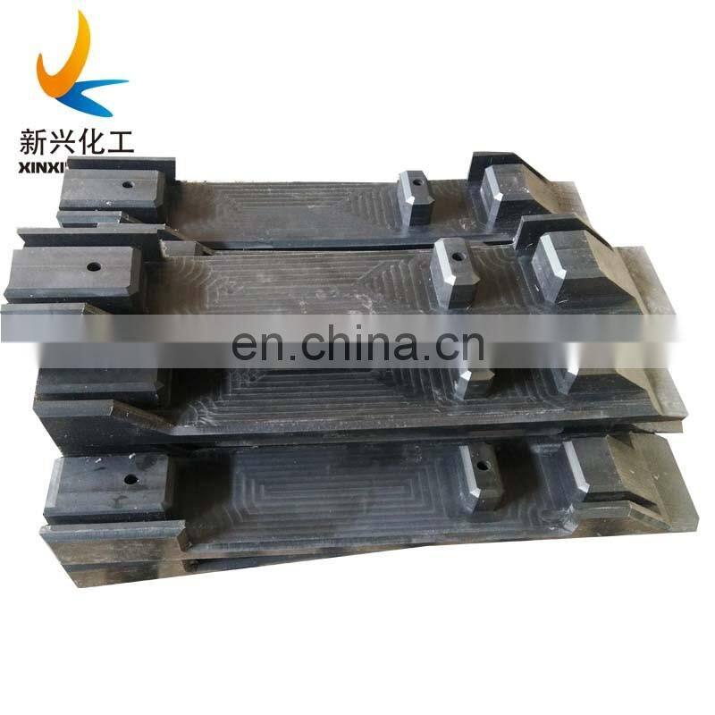 New era of construction machinery crawler materials Impact resistant black color UHMWPE TRACK PADS