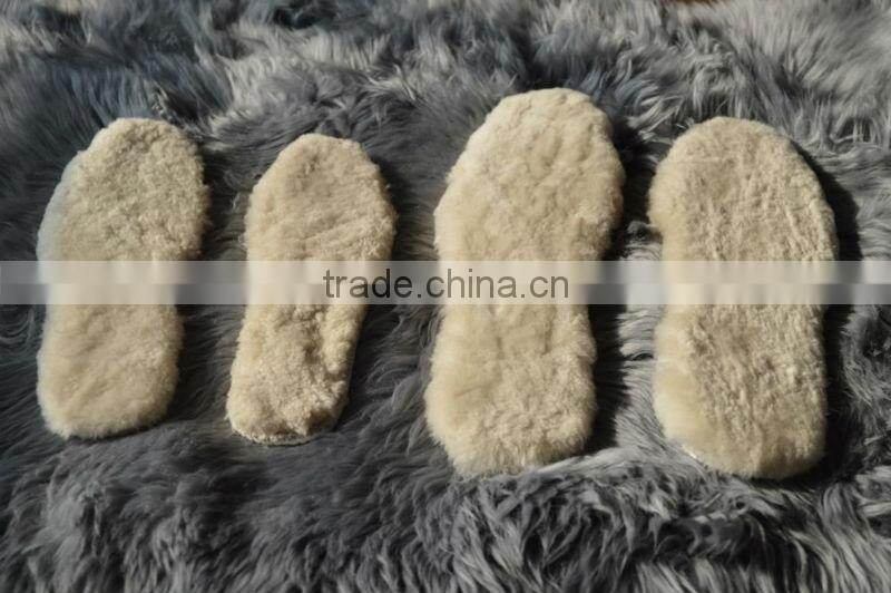 sheepskin and wool felt shoe insole/ soft leather insoles forwinter boots