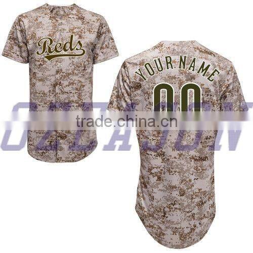 Wholesale Custom Cheap Digital Sublimated Camo Baseball Jerseys
