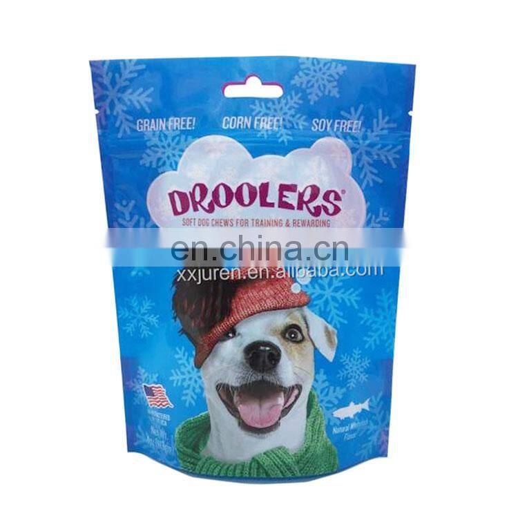 Custom Digital Printing Plastic Pet Dog Food Packaging Bag Resealable Zipper Stand up Pouch Pet Ziplock Food Bag