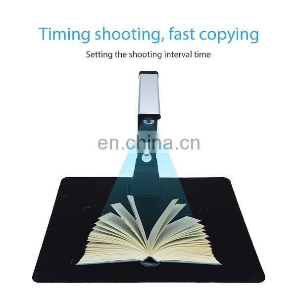 FZ500 A4 Foldable ID Card Book Scanning Camera 2592*1944 Fixed Focus 5MP Portable Document Scanner