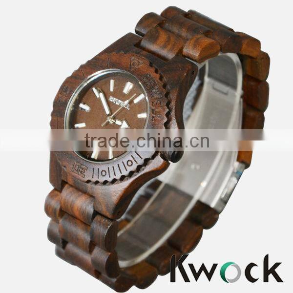 New Korea Fashion Vogue Colors Painting Wooden Wrist Watches with wooden box factory price Wooden Watch