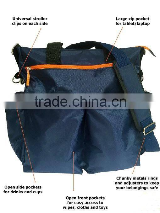 Popular Diaper bags mummy baby bag with Changing Mat & Bottle Bag
