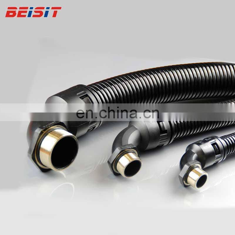 CE ROHS Reach Certificate High Quality Metric Elbow PVC Flexible Conduit Fittings with Metal External Thread
