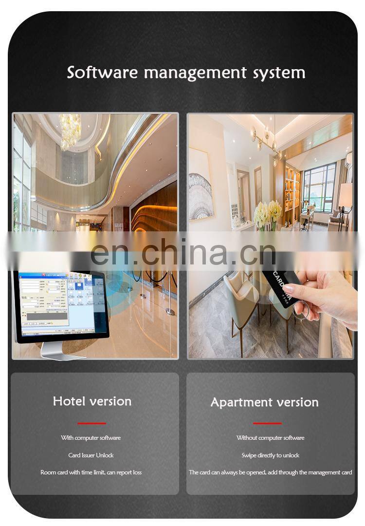 Factory Wholesale Popular Office Keyless Smart Rfid Card System Electronic Key Digital Smart Price Hotel Door Lock Manufacturer