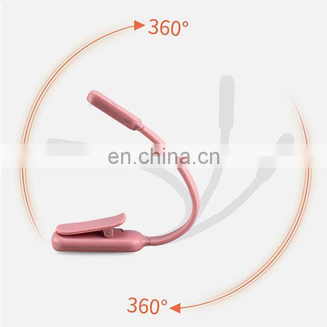 Pinbo USB Rechargeable Folding Led Reading Lamp With clip