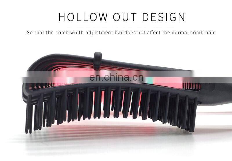 Customized Women Colorful Detangling Plastic Soft Bristle Salon Hair Detangler Brush Comb for Curly Hair