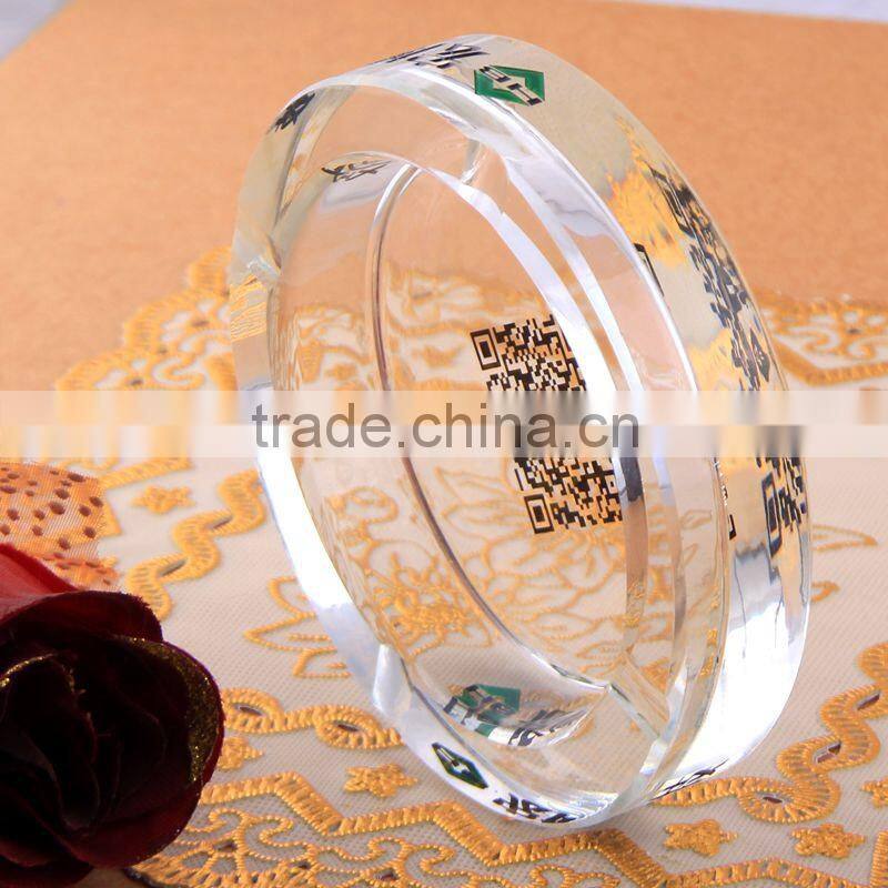 wholesale big Octagonal crystal ashtray cheap K9 glass ash bin