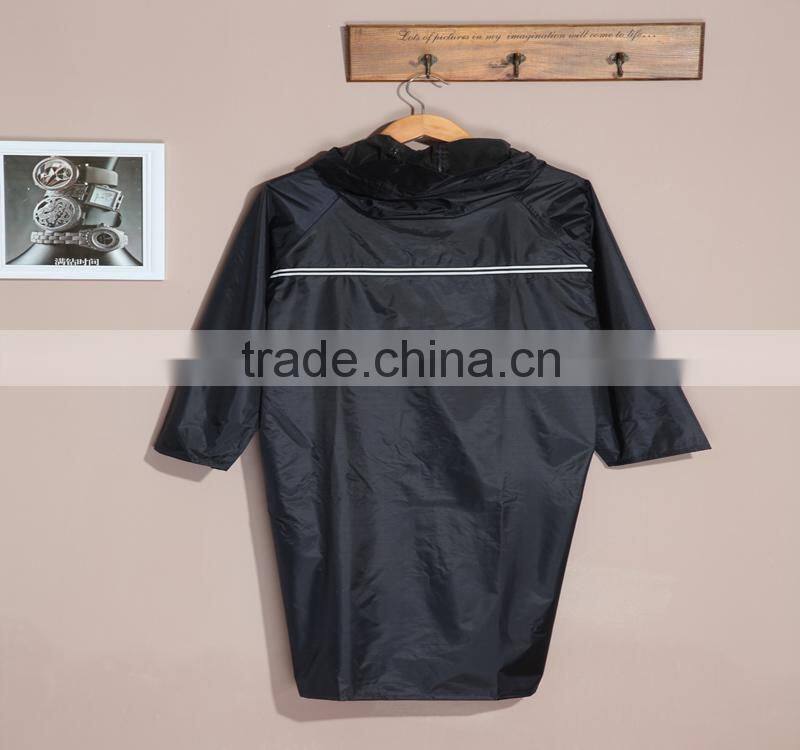Long hooded waterproof Hooded waterproof rain poncho with sleeves