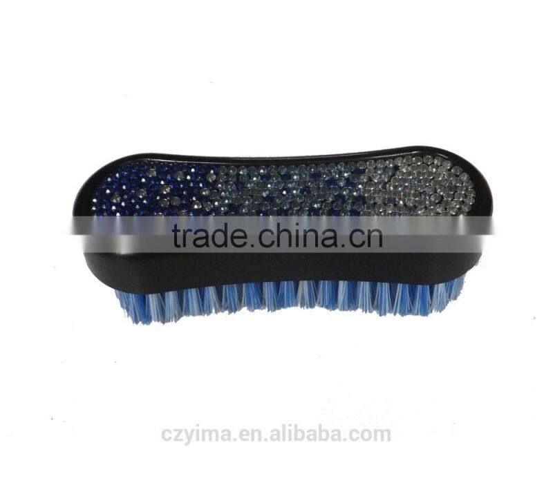 Nwe ! bling horse face brush with blue gradient pattern/rhinestone