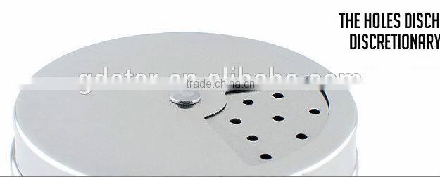 Rotate the multi-purpose Stainless Steel Salt and Pepper Dispenser bottle