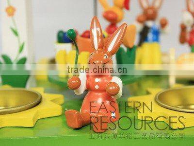 Easter Rabbit Pyramid - Wooden Easter Decoration