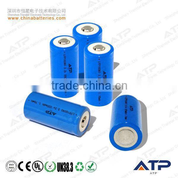 Wholesale Lithium iron phosphate 16340 battery lfp 3.2v 550mah / 16340 lfp battery