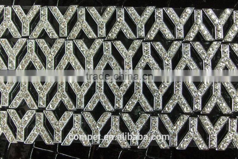 All Sufficient Polished High Quality personalized Zinc Alloy Metal DIY Plain slide alphabet letters