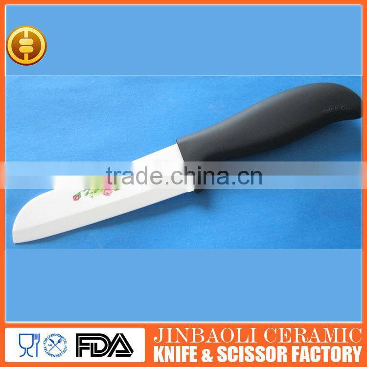 beautiful zirconium oxide flower print knives set