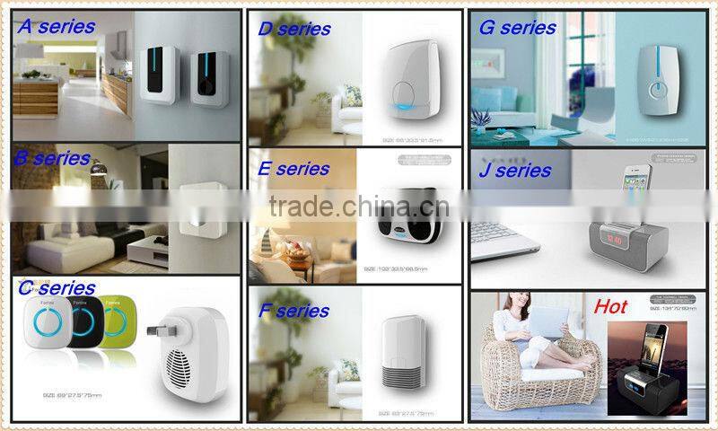 diamond design looking LED Flashing Wireless Doorbell with 52 Ring Tones