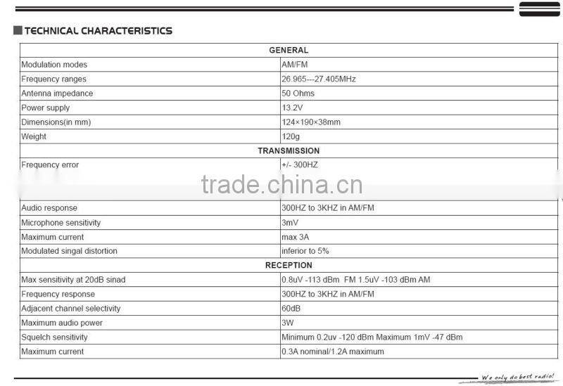 AT5288 Am Fm CB Radio