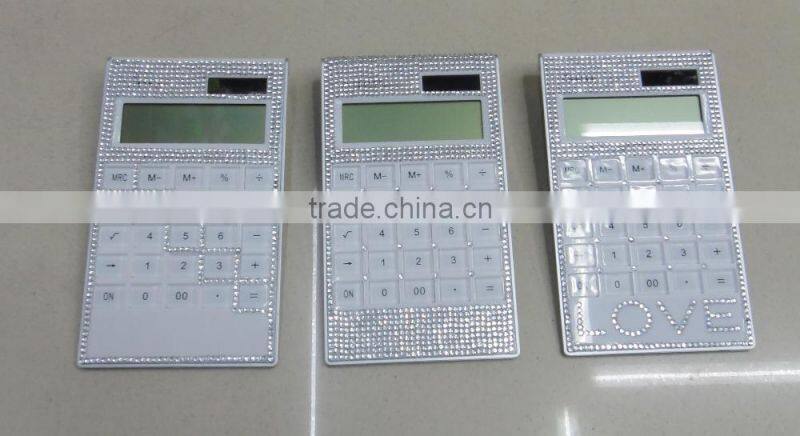 Cool bling crystal covered diamond calculator