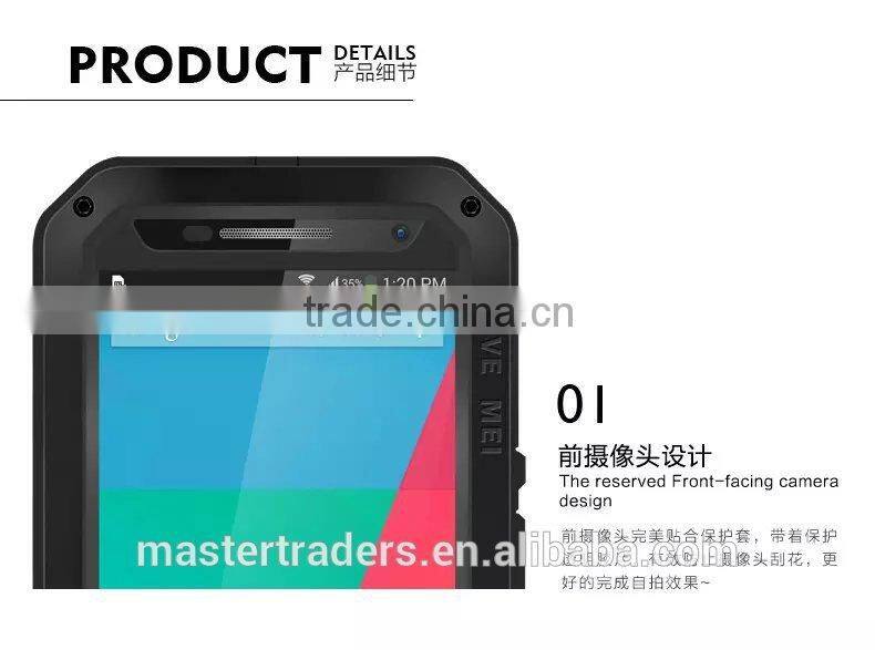 Love Mei Powerful Waterproof Dirtproof Shockproof Metal Protective Case For Motorola Nexus 6 MT-3164