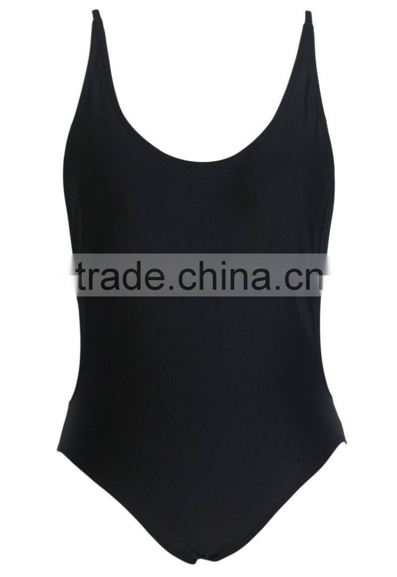 Simple Style One Piece Girls Bathing Suit