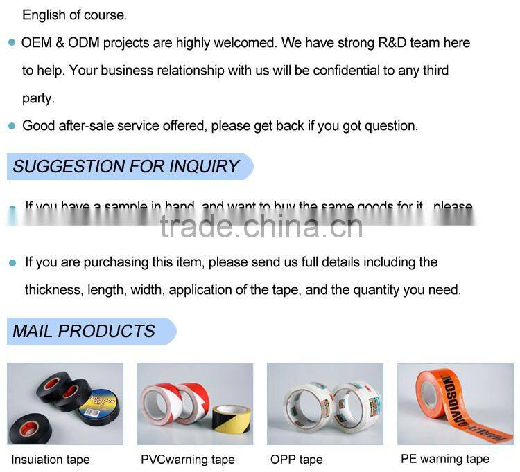 Acrylic Adhesive and Warning Use high quality kraft paper tape